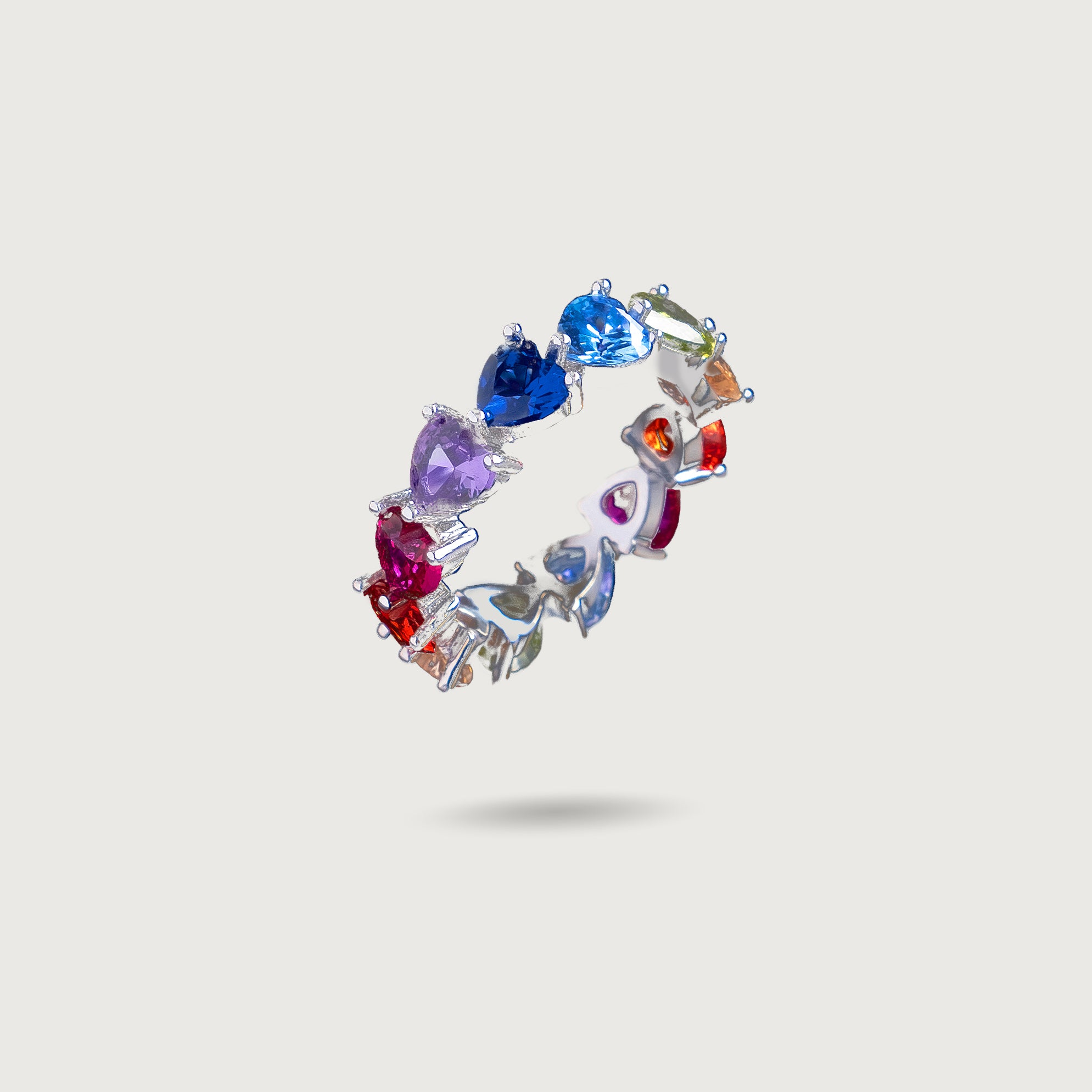 Anello Cuori Rainbow
