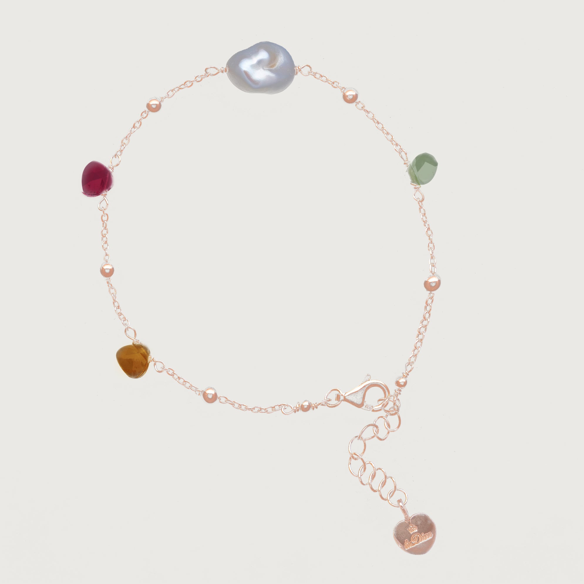 Bracciale Perla Barocca e Tormaline