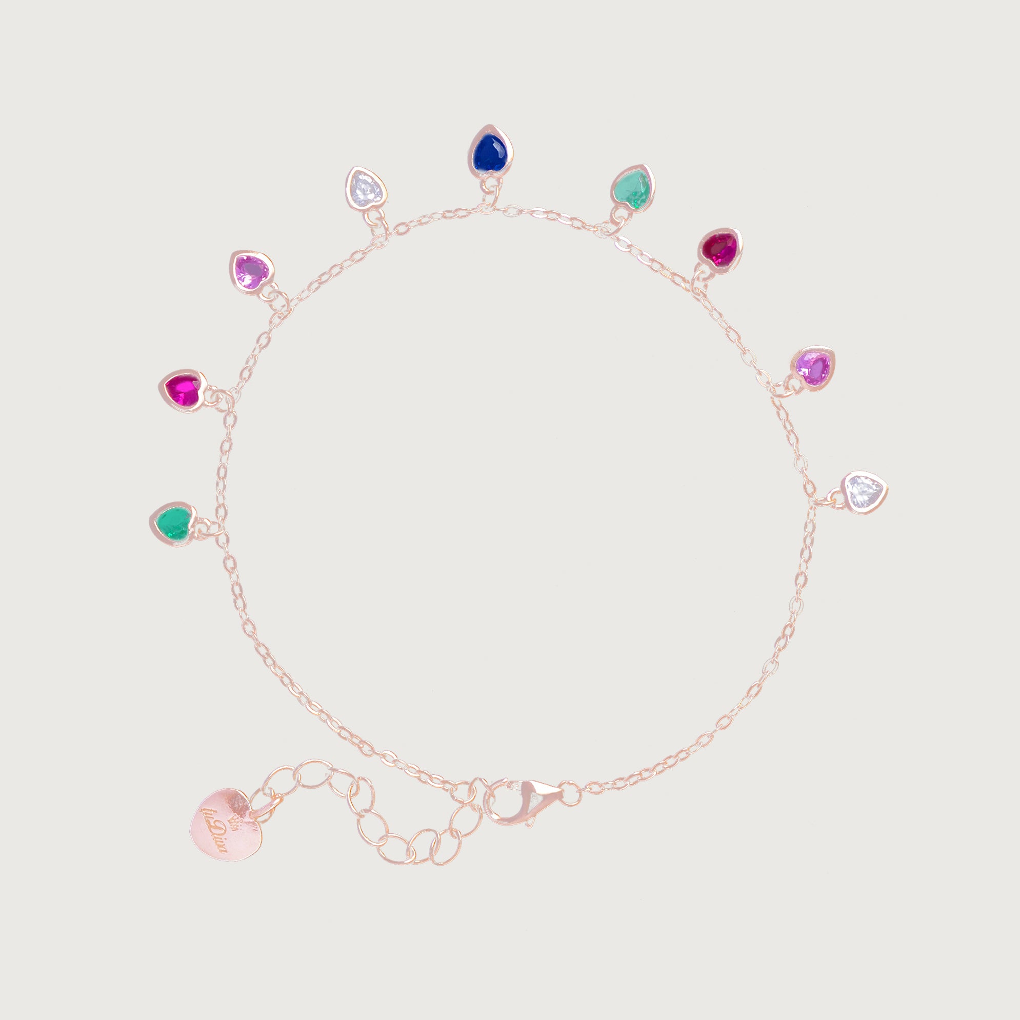 Bracciale con Cuoricini Colorati