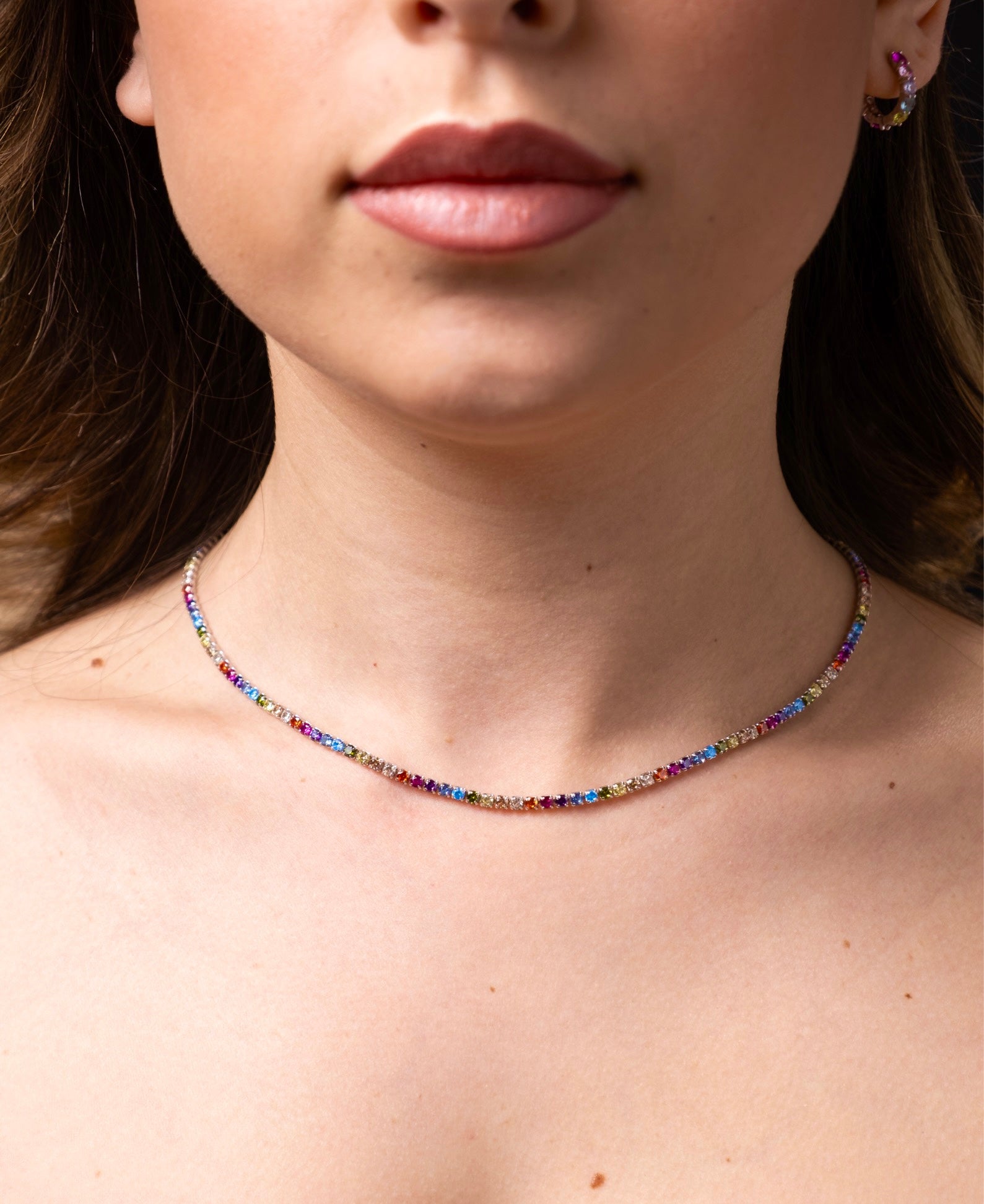 Collana Tennis Rainbow